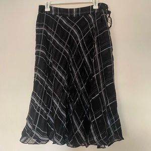 Vintage plaid midi skirt